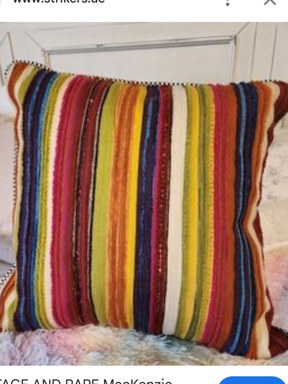 McKenzie Child 2 pillows BOHO  Striped Accent Pillow - Vibrant Home Accent